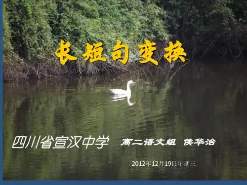 长短句变换技巧及练习