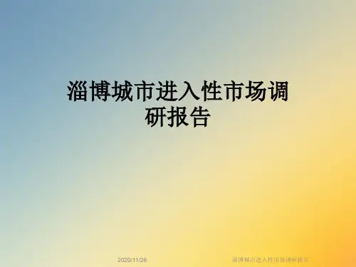 淄博城市进入性市场调研报告