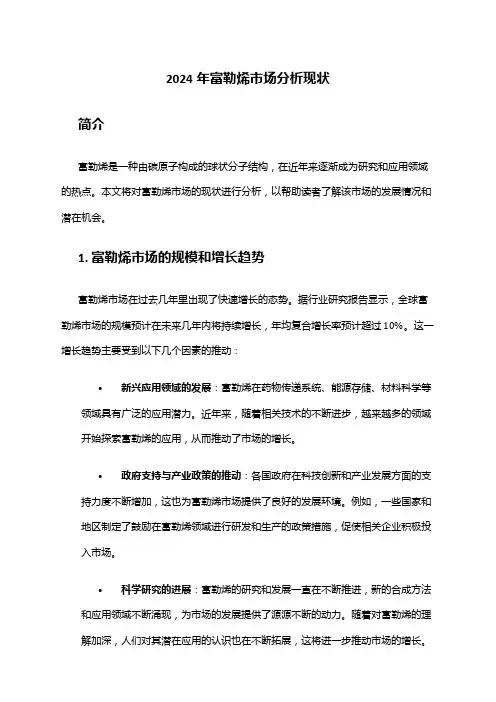 2024年富勒烯市场分析现状