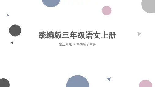 7.《听听秋的声音》课件(共24张PPT)
