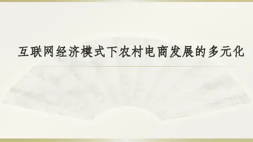 互联网经济模式下农村电商发展的多元化ppt课件