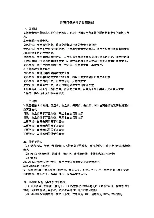 股票行情软件的使用说明