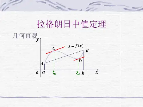 说课：拉格朗日中值定理