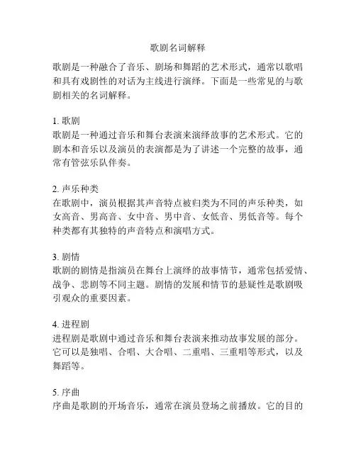 歌剧名词解释