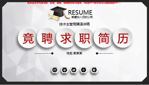 完美版PPT-技术主管竞聘演讲稿
