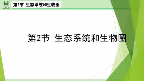 中考生物总复习主题二生物与环境第2节 生态系统和生物圈课件