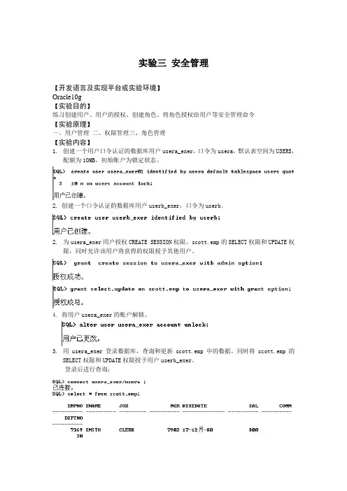 oracle安全管理