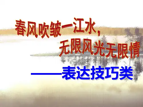 诗歌鉴赏表达技巧ppt课件[30张]