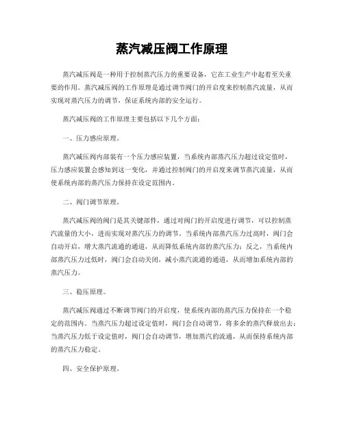 蒸汽减压阀工作原理