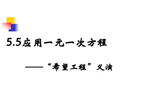 数学七年级上北师大5-5希望工程”义演课件2(11张)
