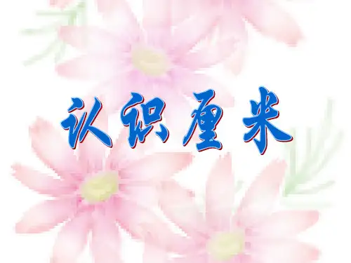 苏教版(2016秋)二年级数学上册《认识厘米》精品课件