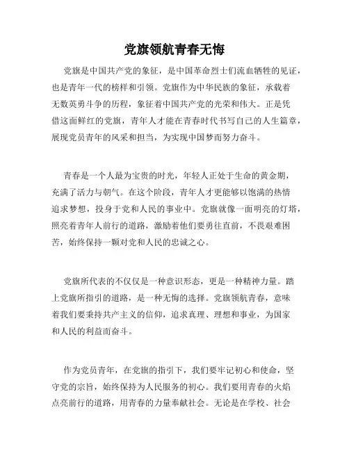 党旗领航青春无悔