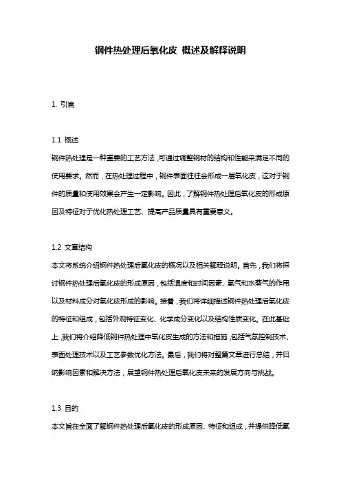 钢件热处理后氧化皮_概述及解释说明