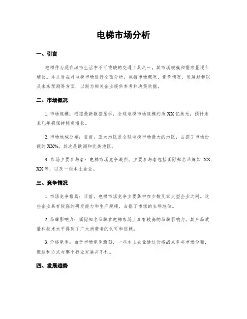 电梯市场分析