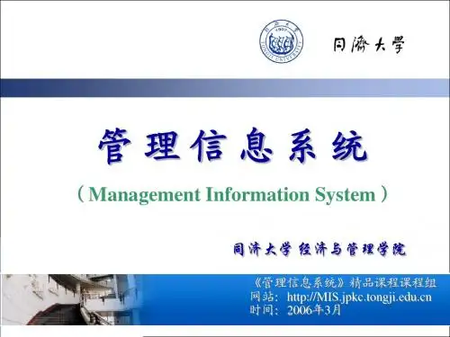 同济大学管理信息系统 第20章讲义