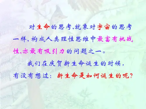 初中科学浙教版七年级下册第1节新生命的诞生
