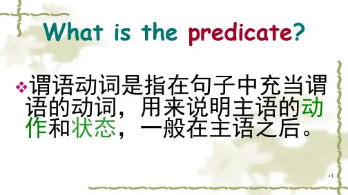 谓语PPT课件