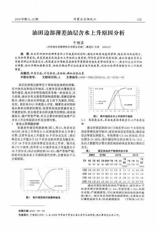 油田边部薄差油层含水上升原因分析