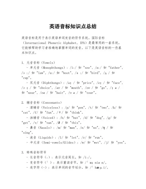 英语音标知识点总结