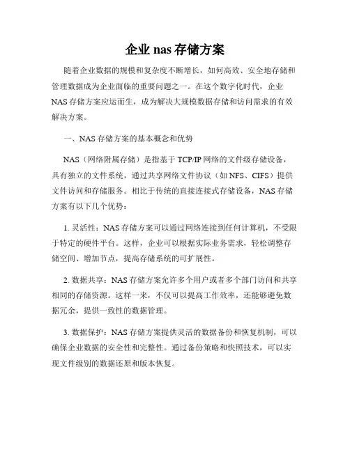 企业nas存储方案