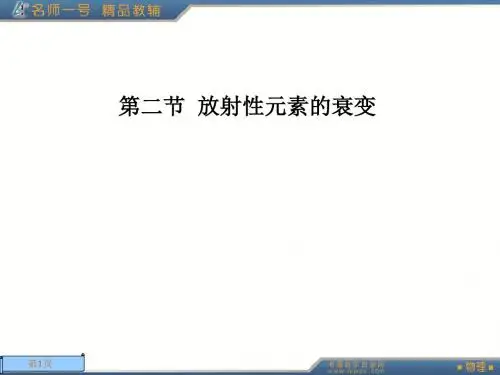192第二节放射性元素的衰变