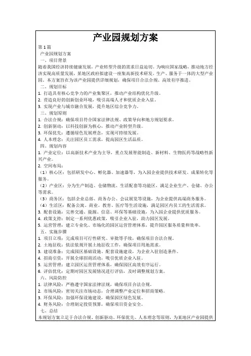 产业园规划方案