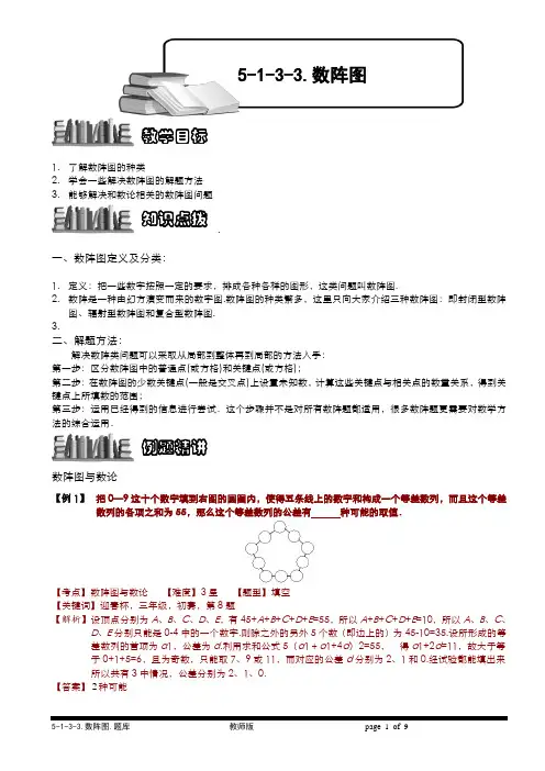 小学奥数  5-1-3-3 数阵图(三).教师版