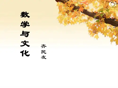 数学与文化学习课件ppt课件