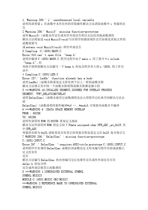 KEIL常见错误