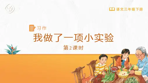 三年级-统编版-语文-下册-[课件]第四单元-习作：我做了一项小实验(第2课时)