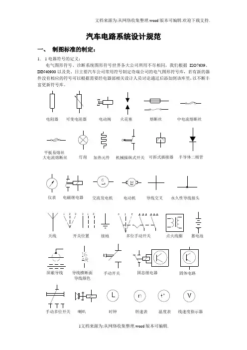 汽车电路系统设计规范