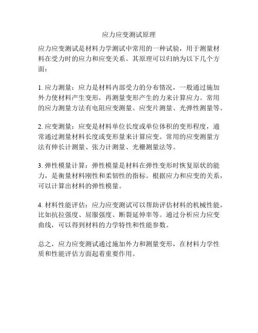 应力应变测试原理