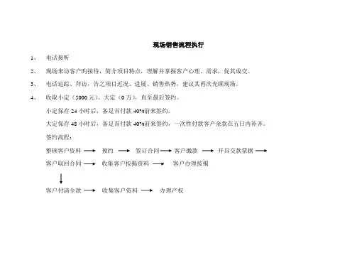 现场销售标准流程执行