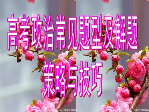 高考政治常见题型及解题策略与技巧