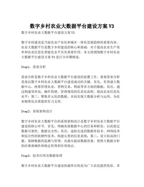 2023-数字乡村农业大数据平台建设方案V3-1