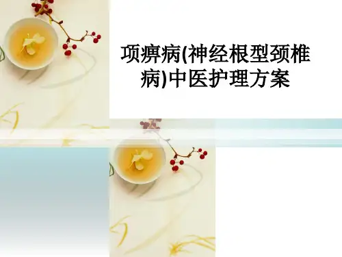 项痹病(神经根型颈椎病)中医护理方案ppt课件