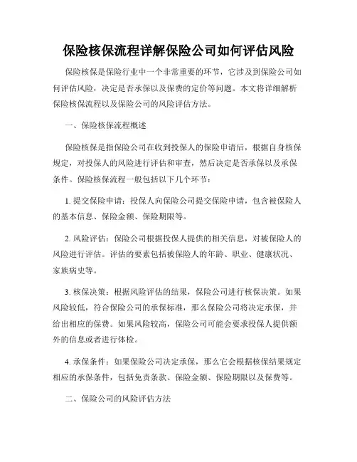 保险核保流程详解保险公司如何评估风险