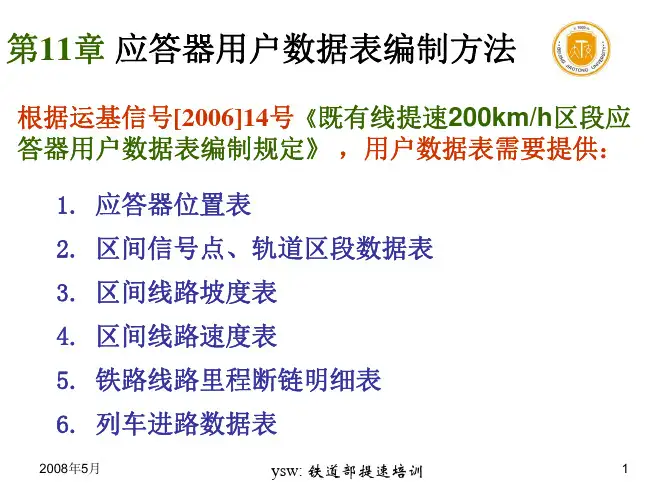 应答器用户数据表编制方法