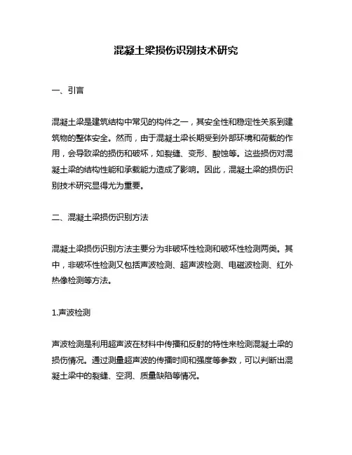 混凝土梁损伤识别技术研究