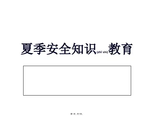 《夏季安全知识教育》PPT课件