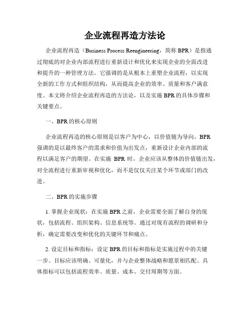 企业流程再造方法论