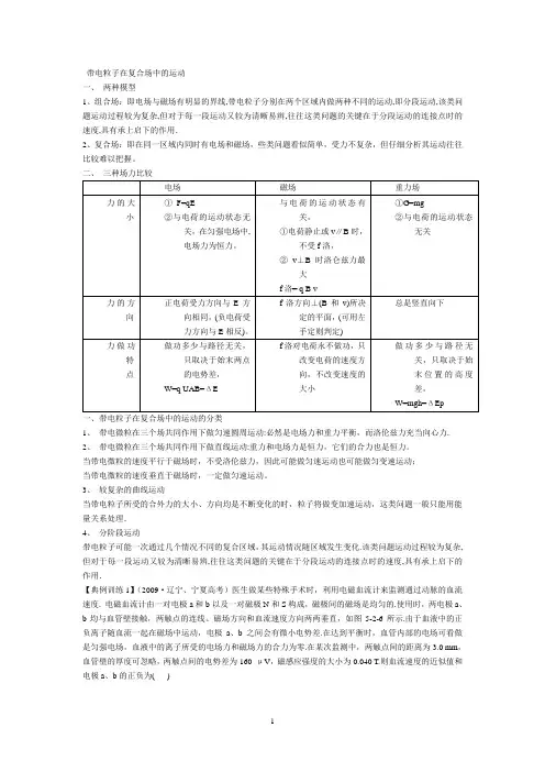 带电粒子在复合场中的运动1