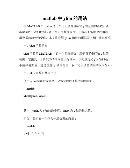 matlab中ylim的用法