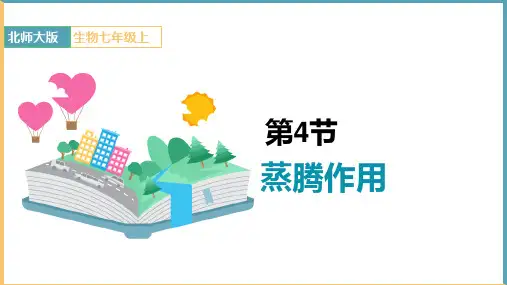 初中生物北师大版七年级上册《第3单元蒸腾作用》课件