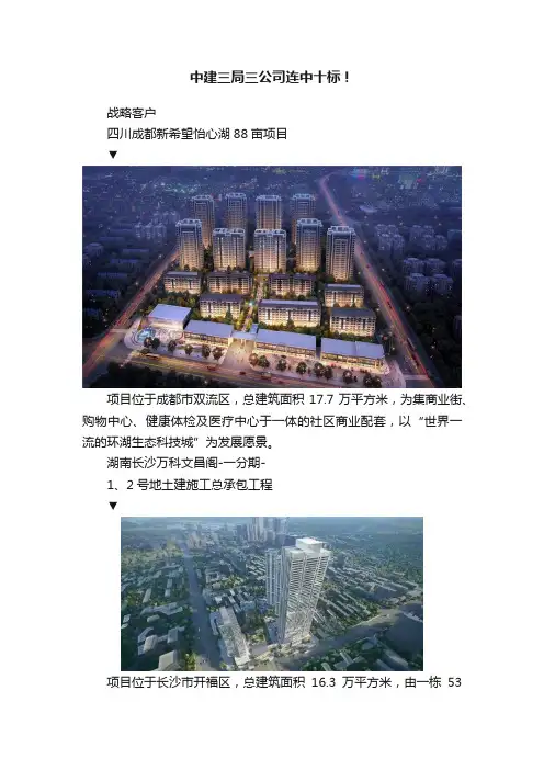 中建三局三公司连中十标！