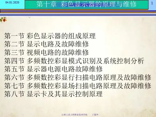 彩色显示器的原理与故障维修(ppt 75页)