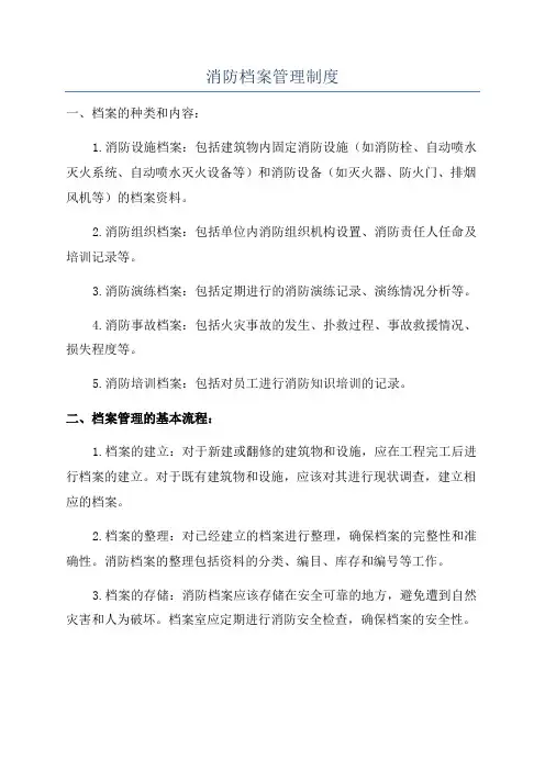 消防档案管理制度