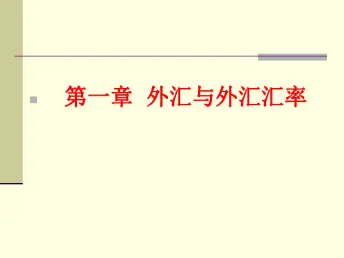 第一章外汇与外汇汇率(国际金融)