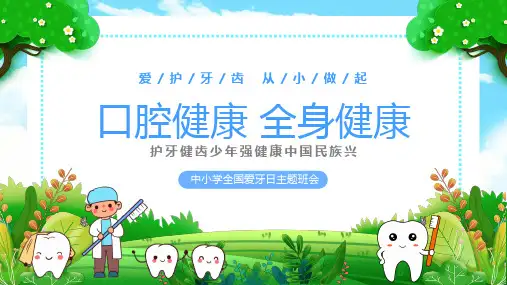 保护牙齿(护牙)精美PPT课件