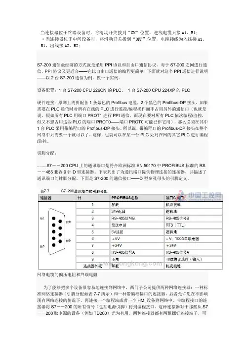 S7200PLC间的PPI通讯